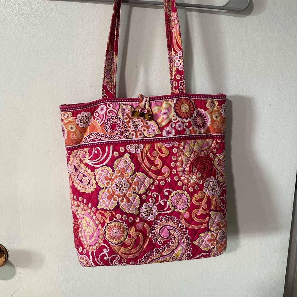 Vera Bradley Raspberry Fizz Shoulder Tote Bag